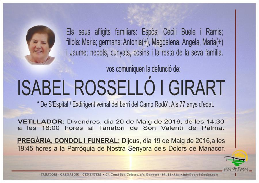 ISABEL ROSSELLÓ I GIRART