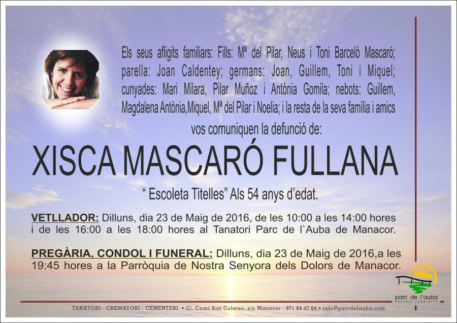 XISCA MASCARÓ FULLANA