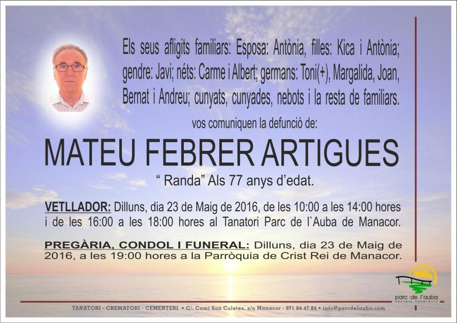 MATEU FEBRER ARTIGUES
