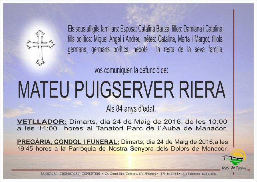 MATEU PUIGSERVER RIERA