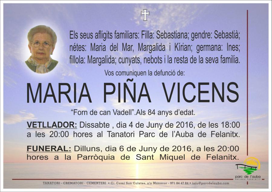 MARIA PIÑA VICENS