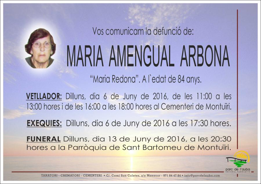 MARIA AMENGUAL ARBONA