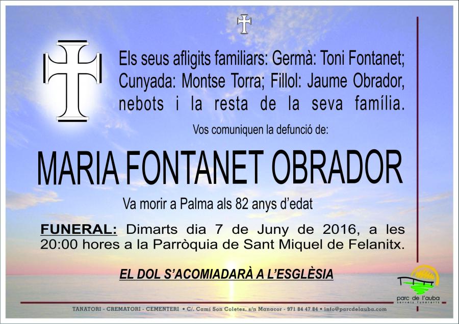 MARIA FONTANET OBRADOR