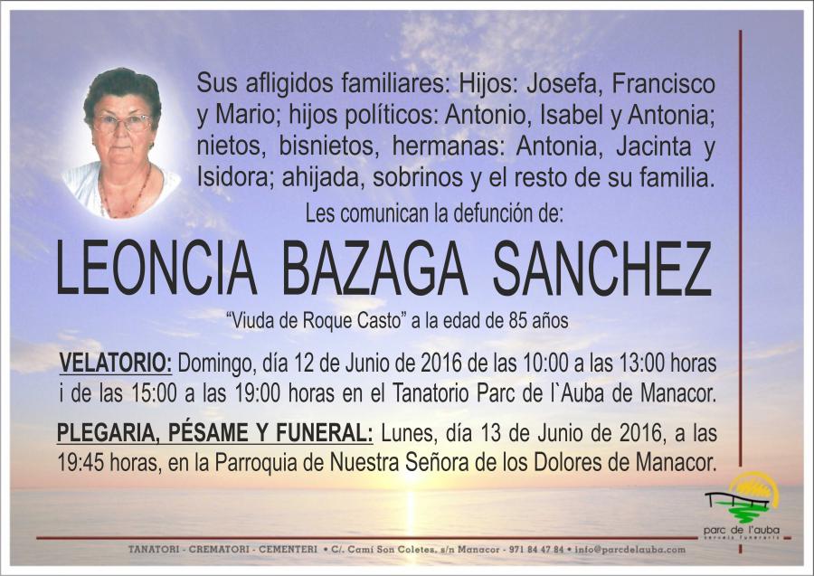 LEONCIA BAZAGA SANCHEZ