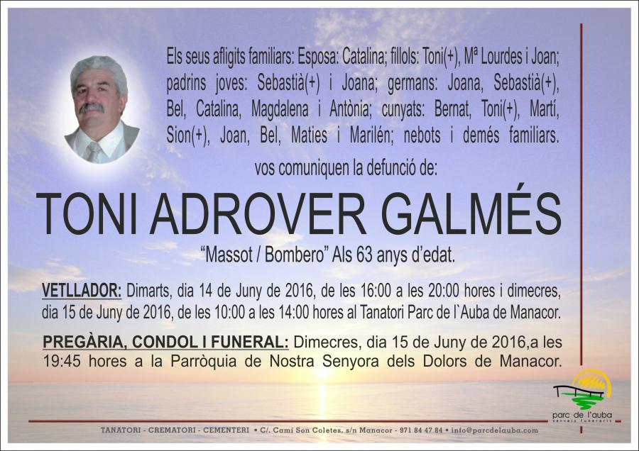 TONI ADROVER GALMÉS
