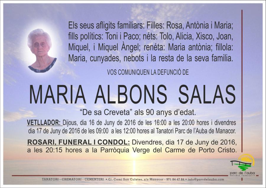 MARIA ALBONS SALAS