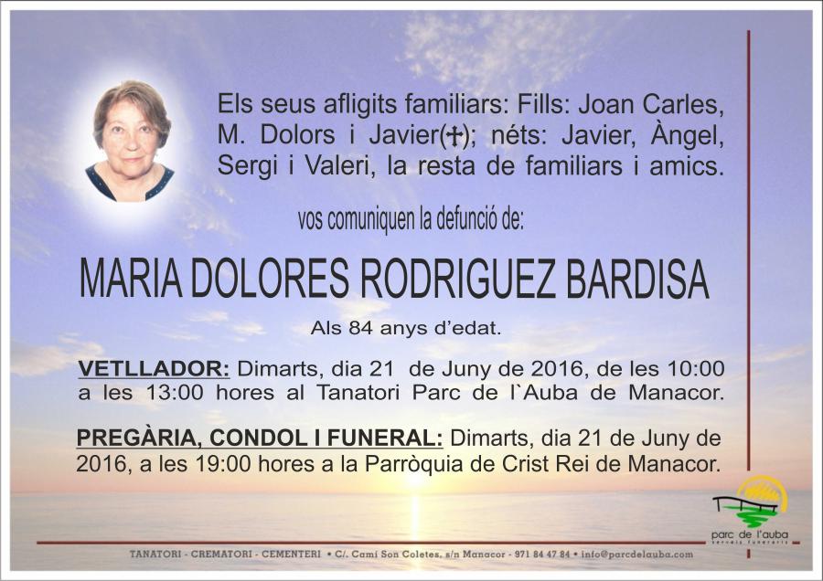 MARIA DOLORES RODRIGUEZ BARDISA