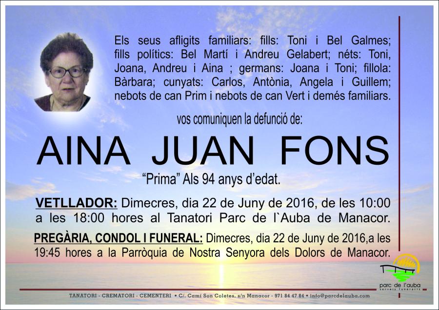 AINA JUAN FONS