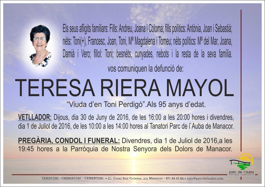 TERESA  RIERA MAYOL