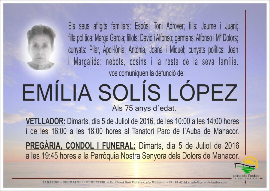 EMÍLIA  SOLÍS LÓPEZ