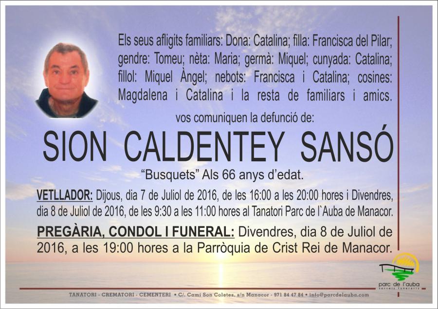 SION CALDENTEY SANSÓ