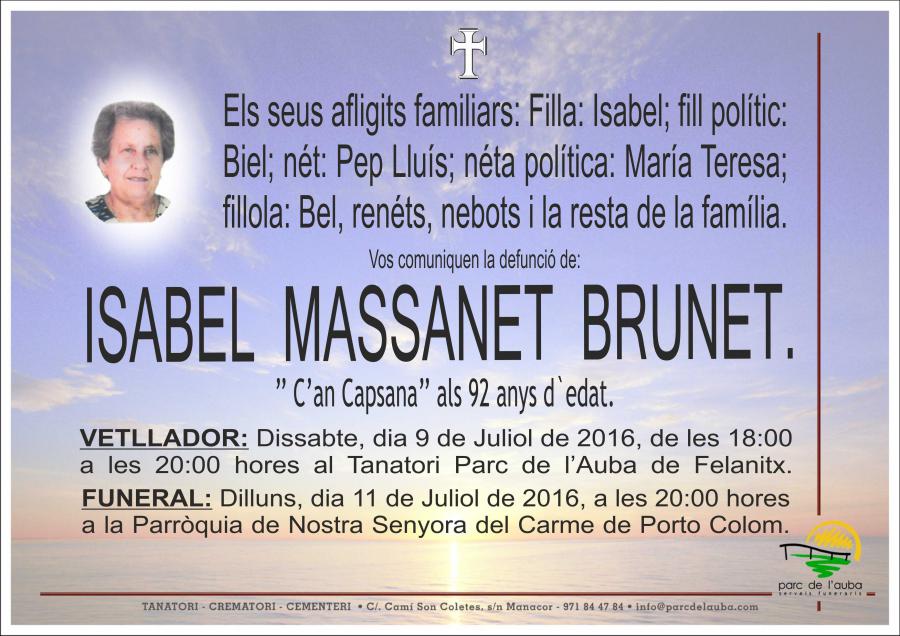 ISABEL MASSANET BRUNET