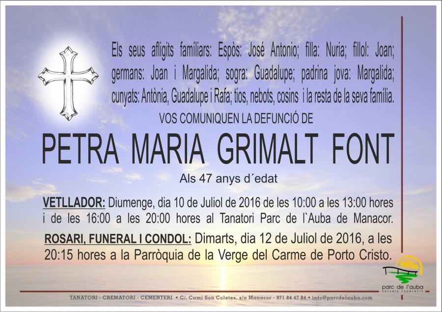 PETRA MARIA GRIMALT FONT