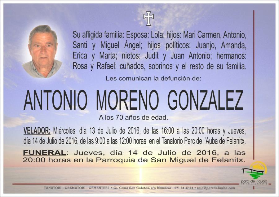 ANTONIO  MORENO GONZALEZ