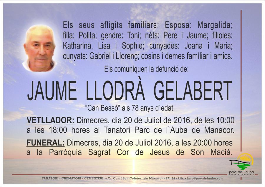 JAUME LLODRÀ GELABERT