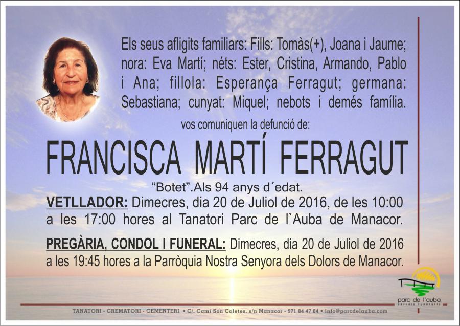 FRANCISCA MARTÍ FERRAGUT