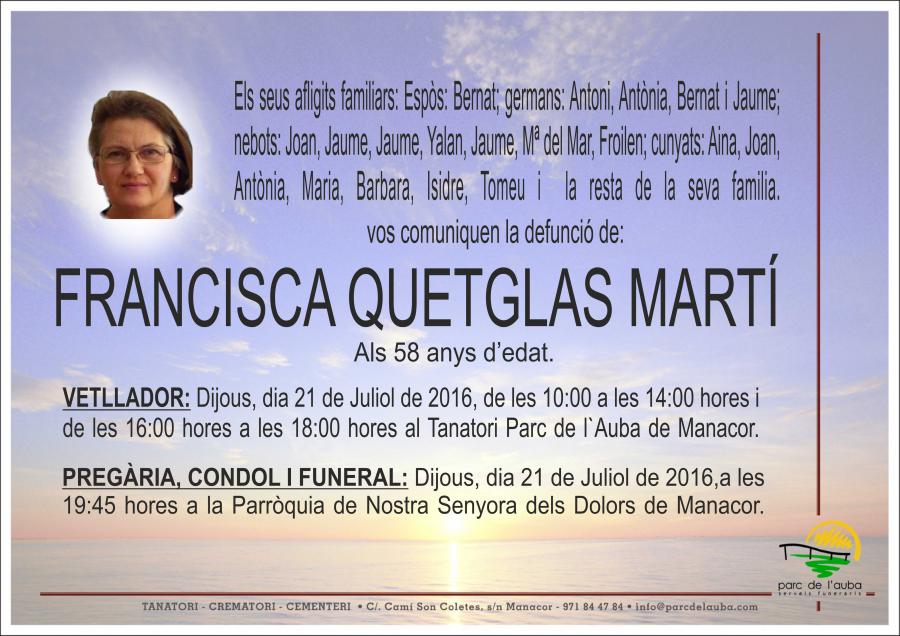 FRANCISCA QUETGLAS MARTÍ