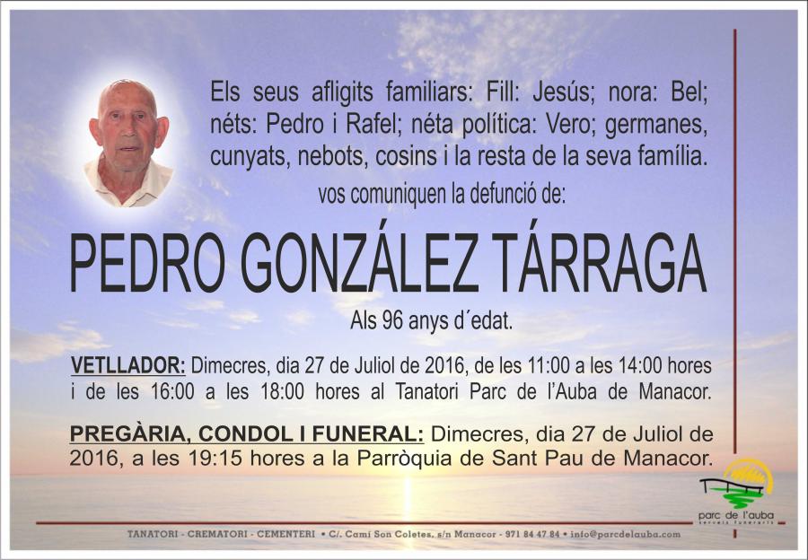 PEDRO GONZÁLEZ TÁRRAGA