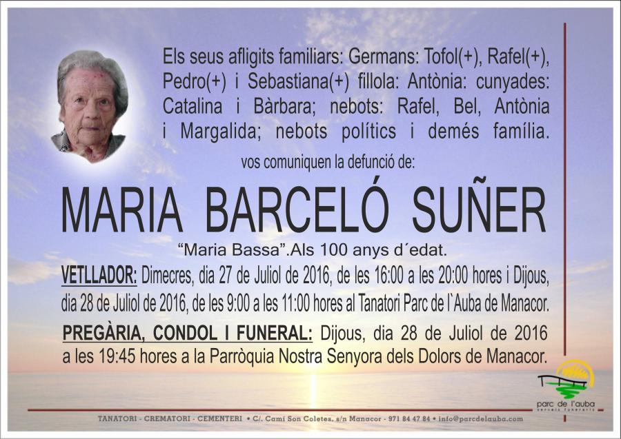 MARIA BARCELÓ SUÑER
