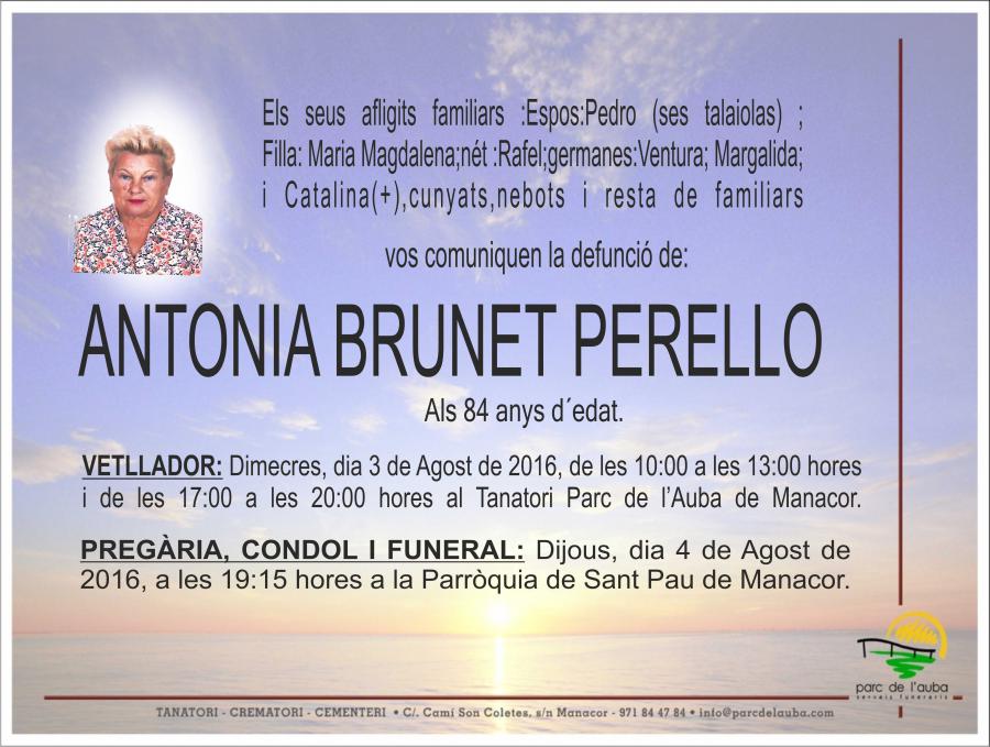 ANTONIA BRUNET PERELLO