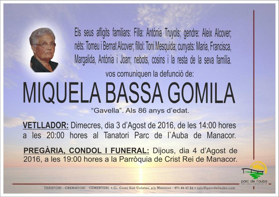 MIQUELA BASSA GOMILA