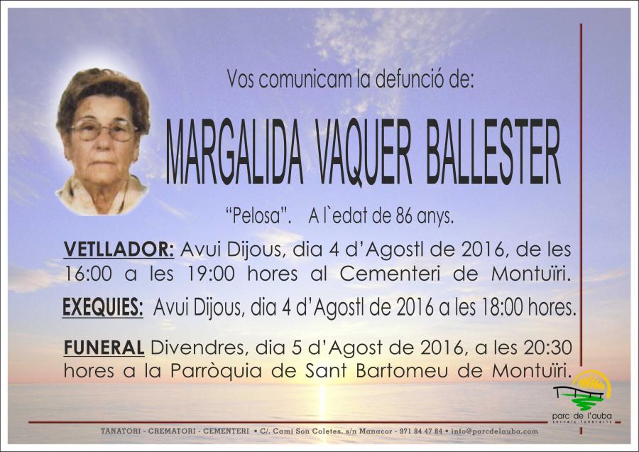 MARGALIDA VAQUER  BALLESTER