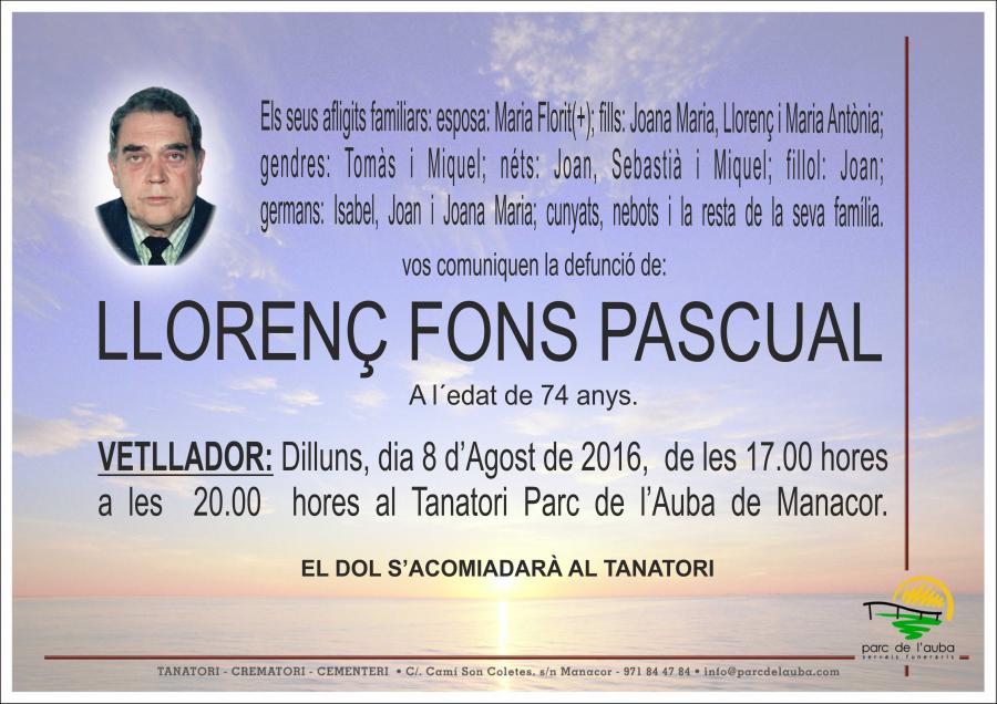 LLORENÇ FONS PASCUAL