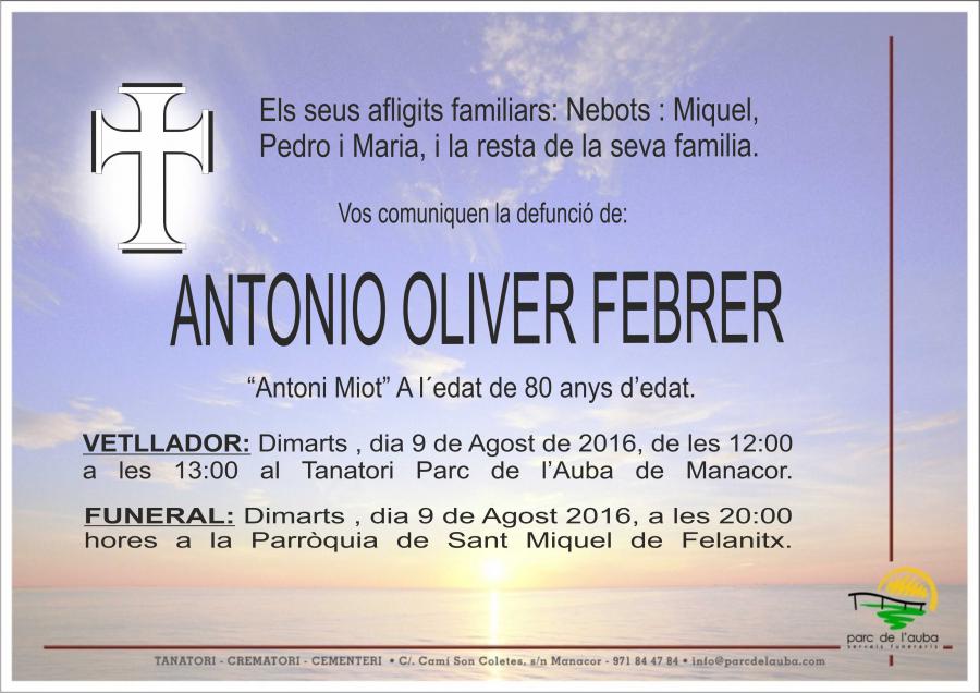 ANTONIO OLIVER FEBRER