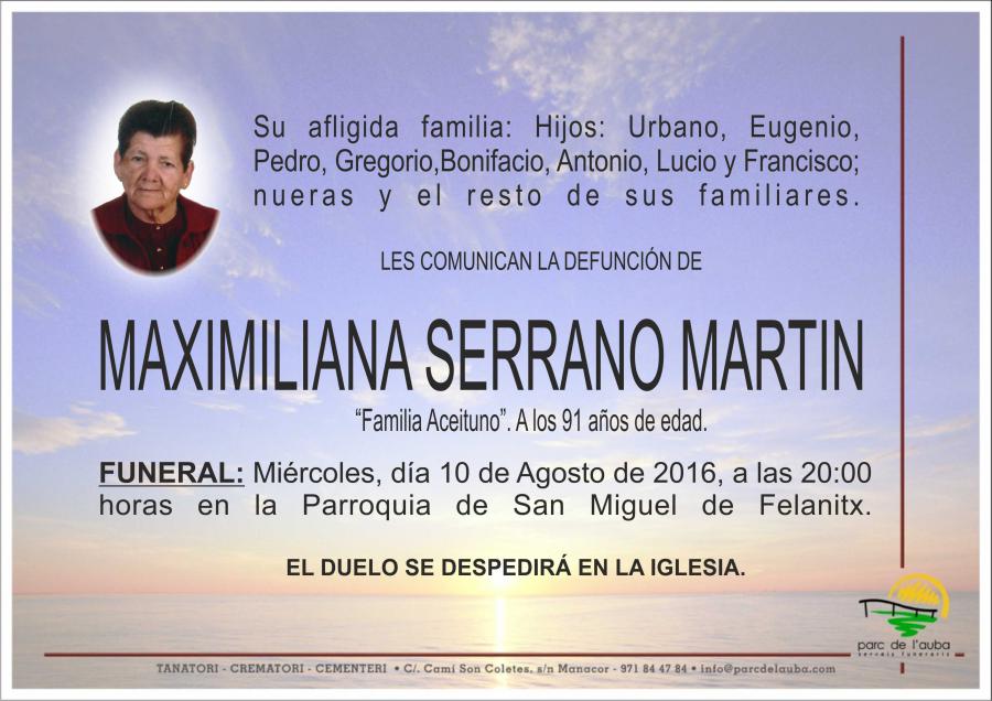 MAXIMILIANA SERRANO MARTIN