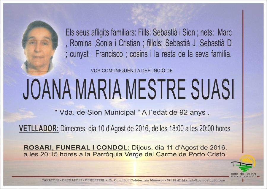 JOANA MARIA MESTRE SUASI