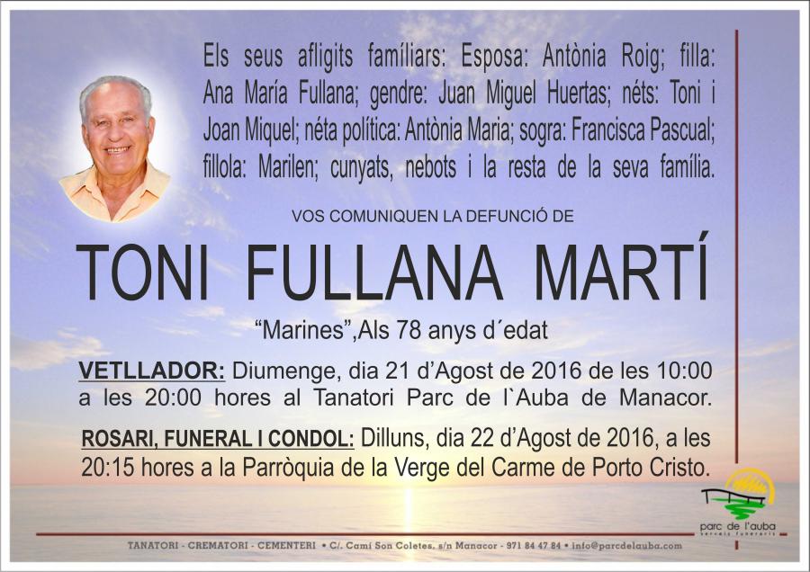 TONI FULLANA MARTÍ