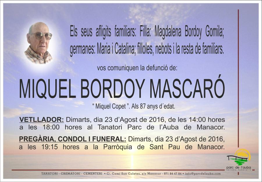 MIQUEL BORDOY MASCARÓ