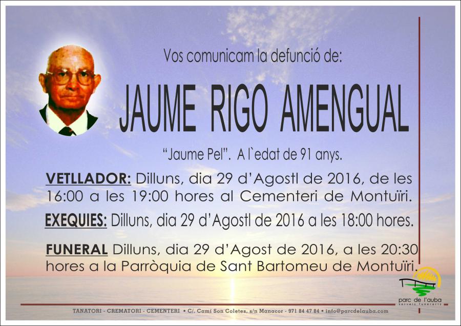 JAUME RIGO AMENGUAL