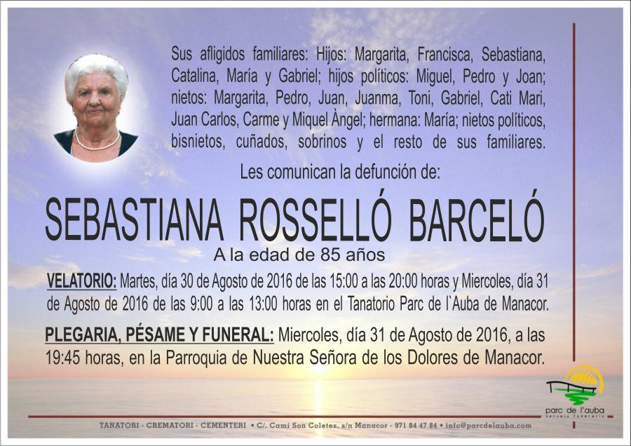 SEBASTIANA ROSSELLÓ BARCELÓ
