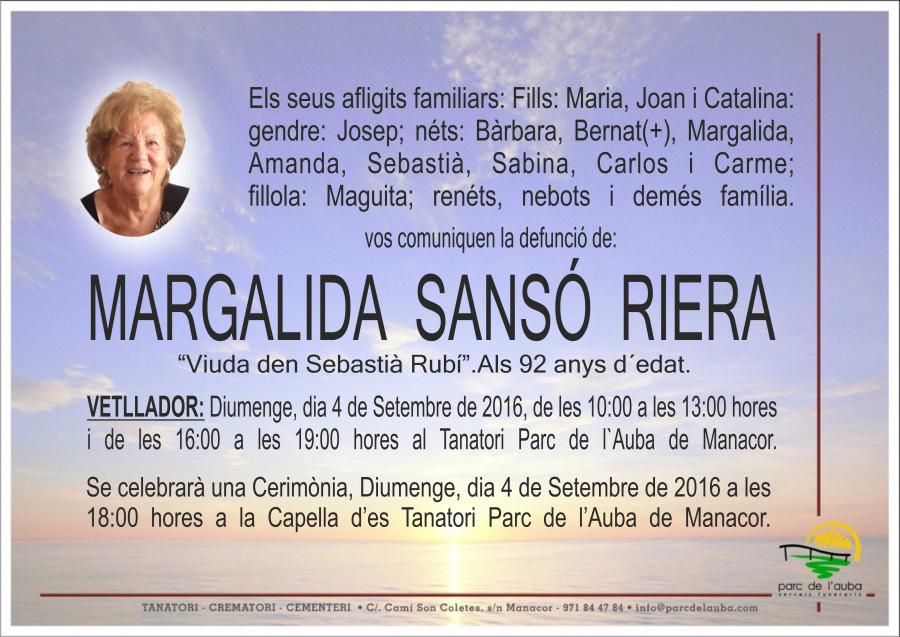 MARGALIDA SANSÓ RIERA