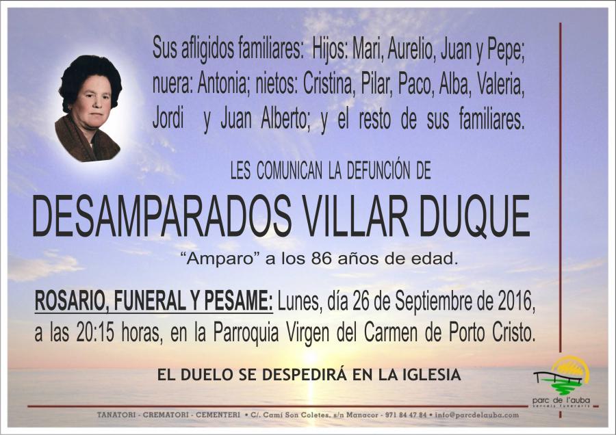 DESAMPARADOS VILLAR DUQUE