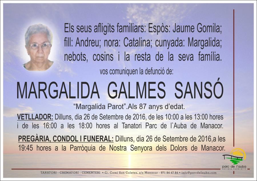 MARGALIDA  GALMES SANSÓ