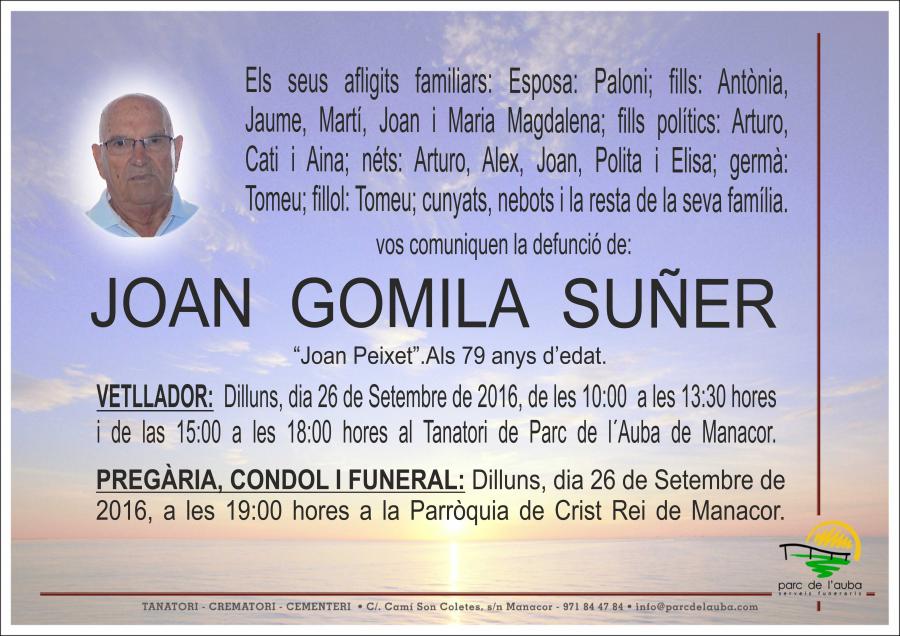 JOAN GOMILA SUÑER