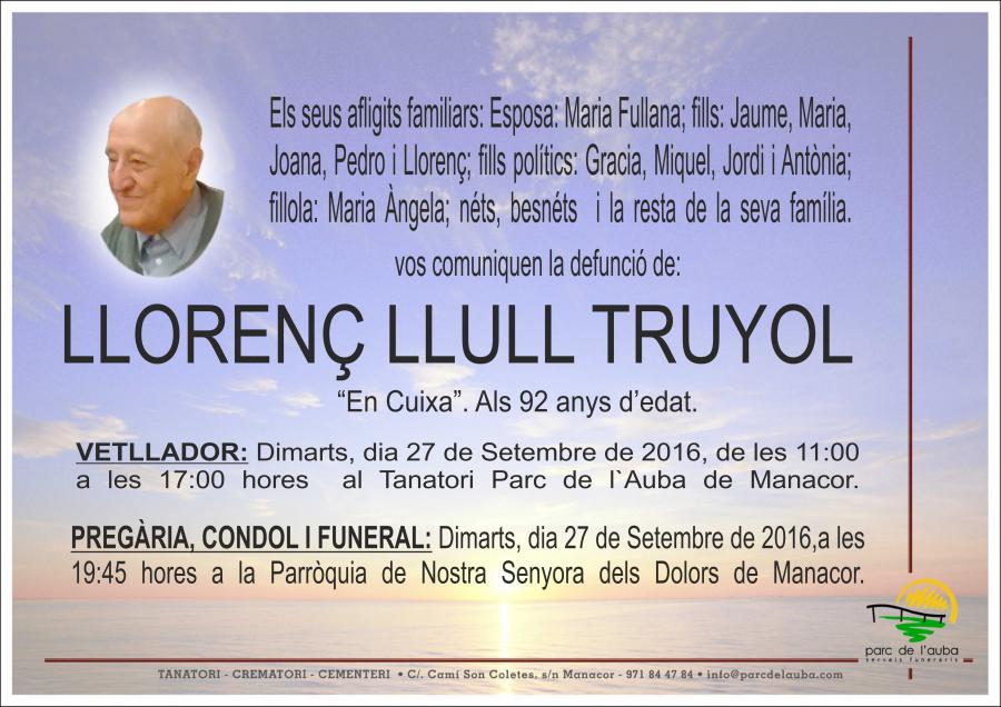 LLORENÇ LLULL TRUYOL