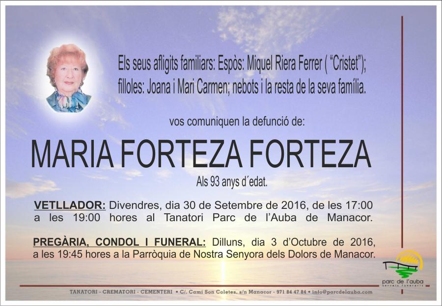 MARIA  FORTEZA FORTEZA