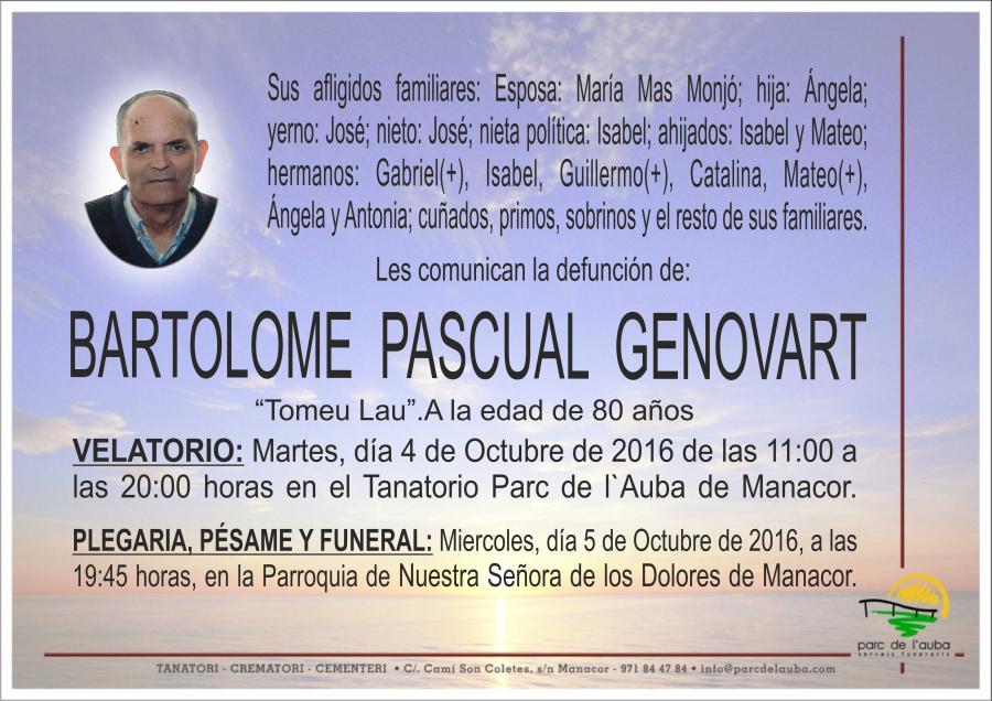 BARTOLOME PASCUAL GENOVART