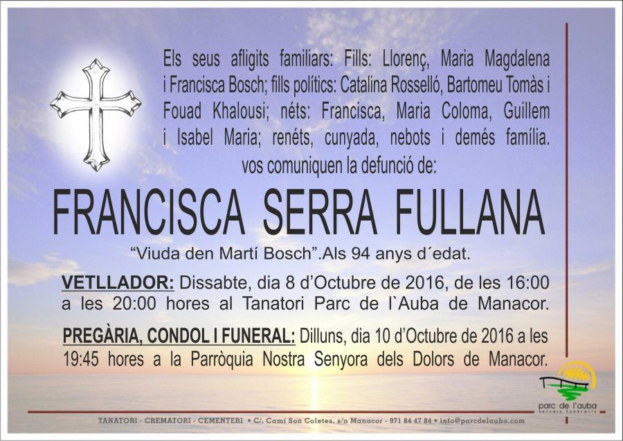 FRANCISCA SERRA FULLANA