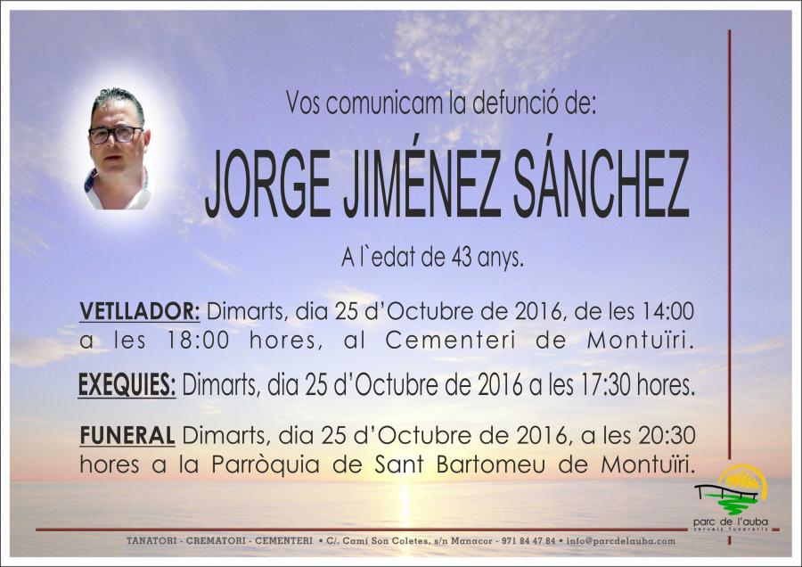 JORGE  JIMÉNEZ SÁNCHEZ