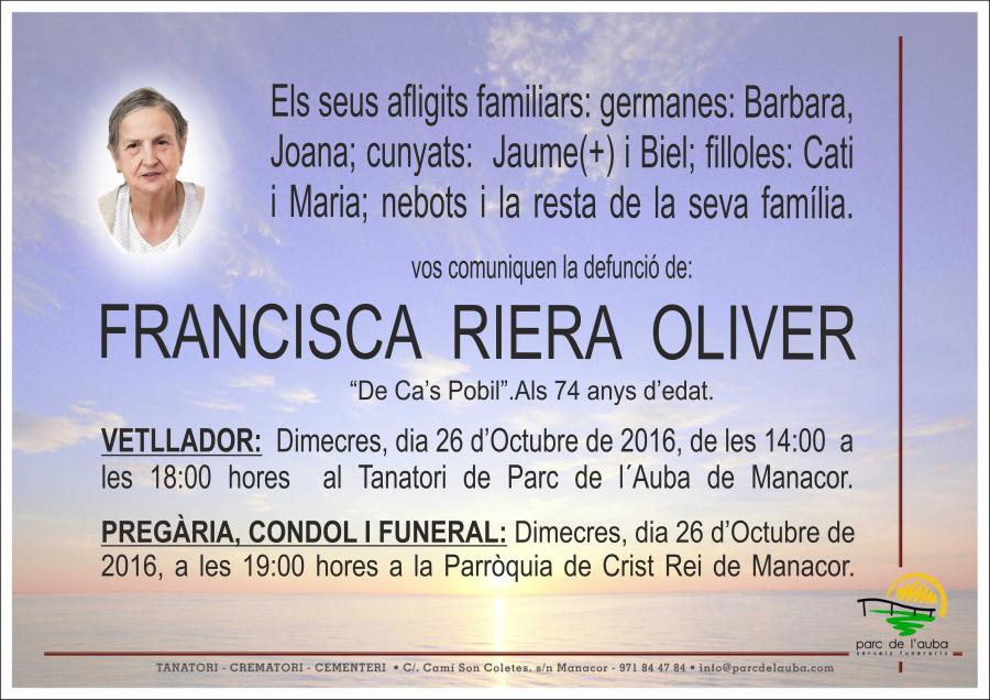 FRANCISCA RIERA OLIVER
