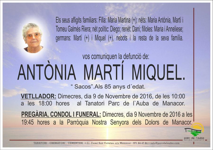 ANTÃ'NIA MARTÍ MIQUEL