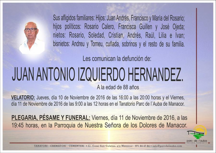 JUAN ANTONIO IZQUIERDO HERNANDEZ