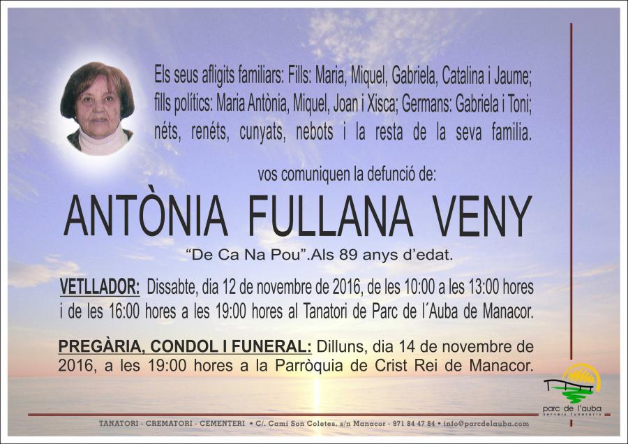 ANTÃ'NIA  FULLANA VENY