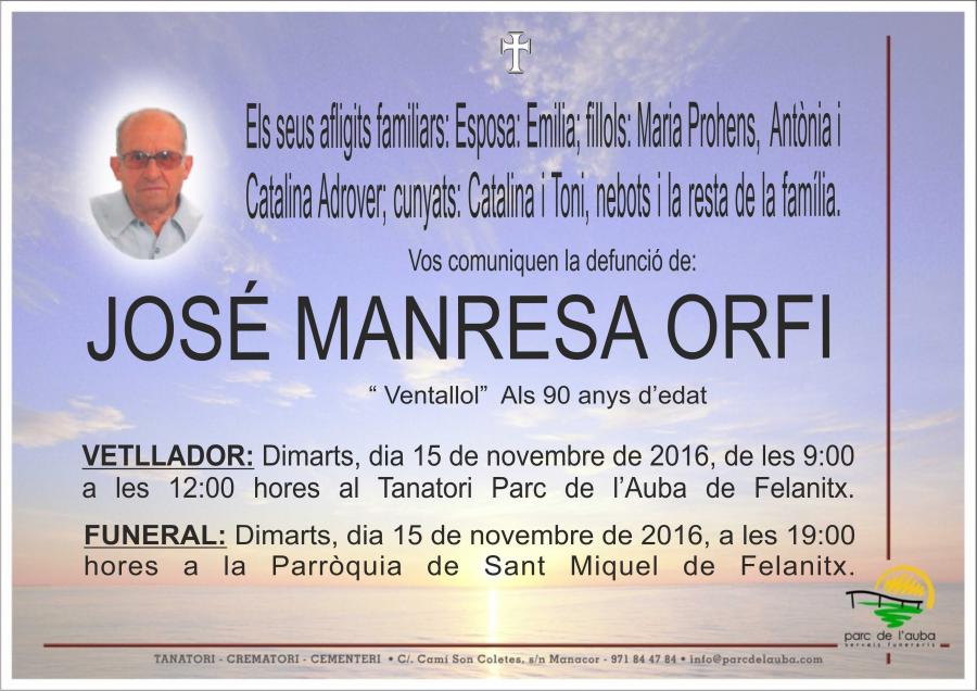 JOSÉ MANRESA ORFI