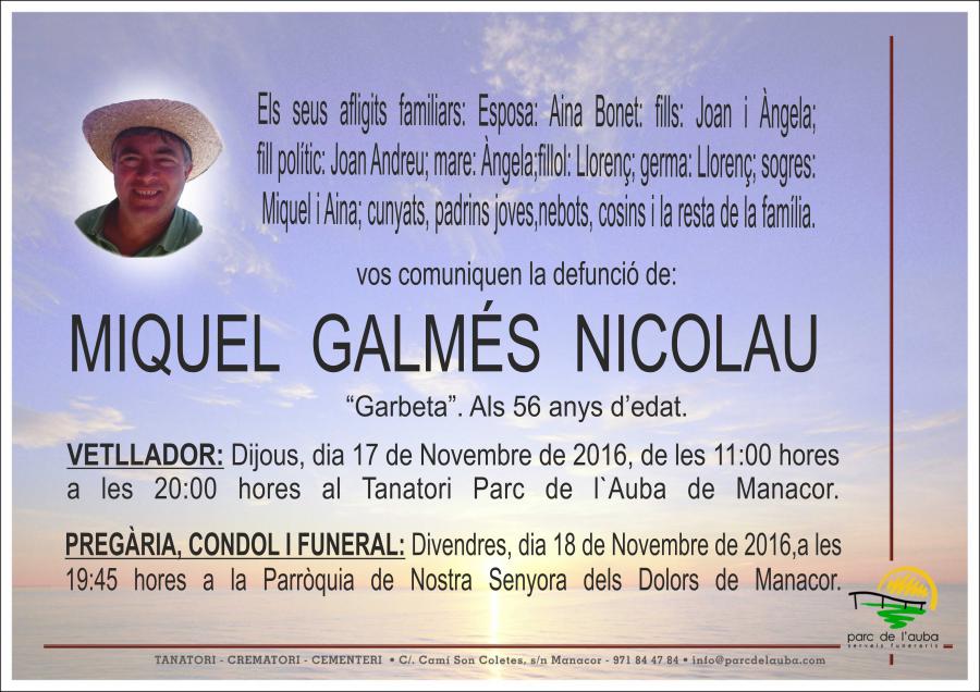 MIQUEL GALMÉS NICOLAU