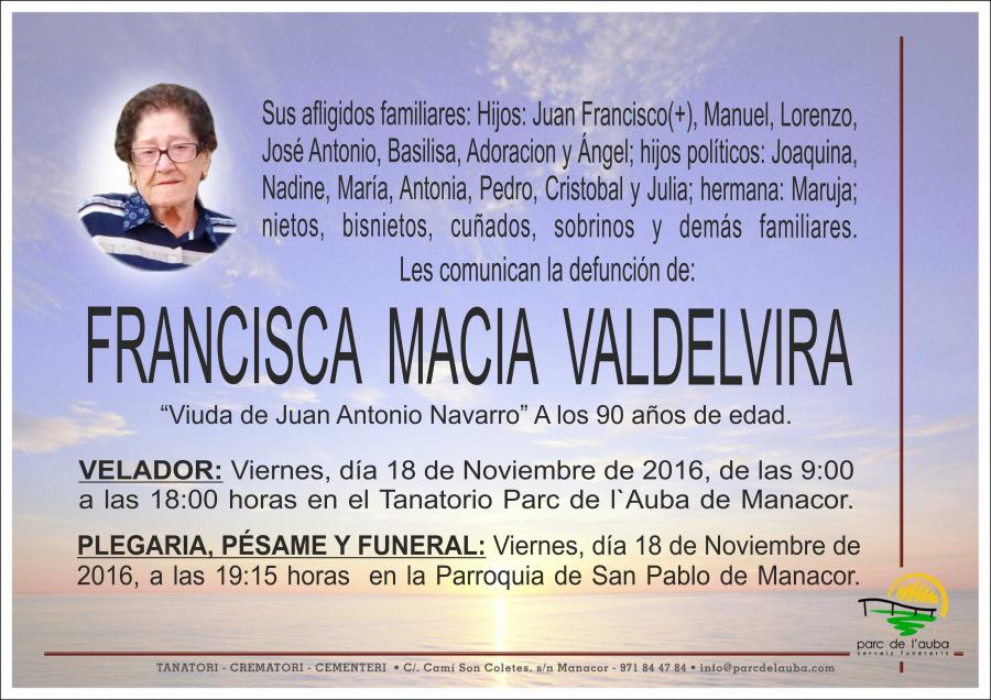 FRANCISCA MACIA VALDELVIRA